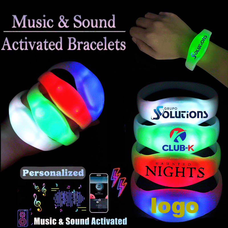 Musical Instrument Jewelry - Aanpasbare muziekgeactiveerde oplichtende armbanden LED-armbanden bruiloft