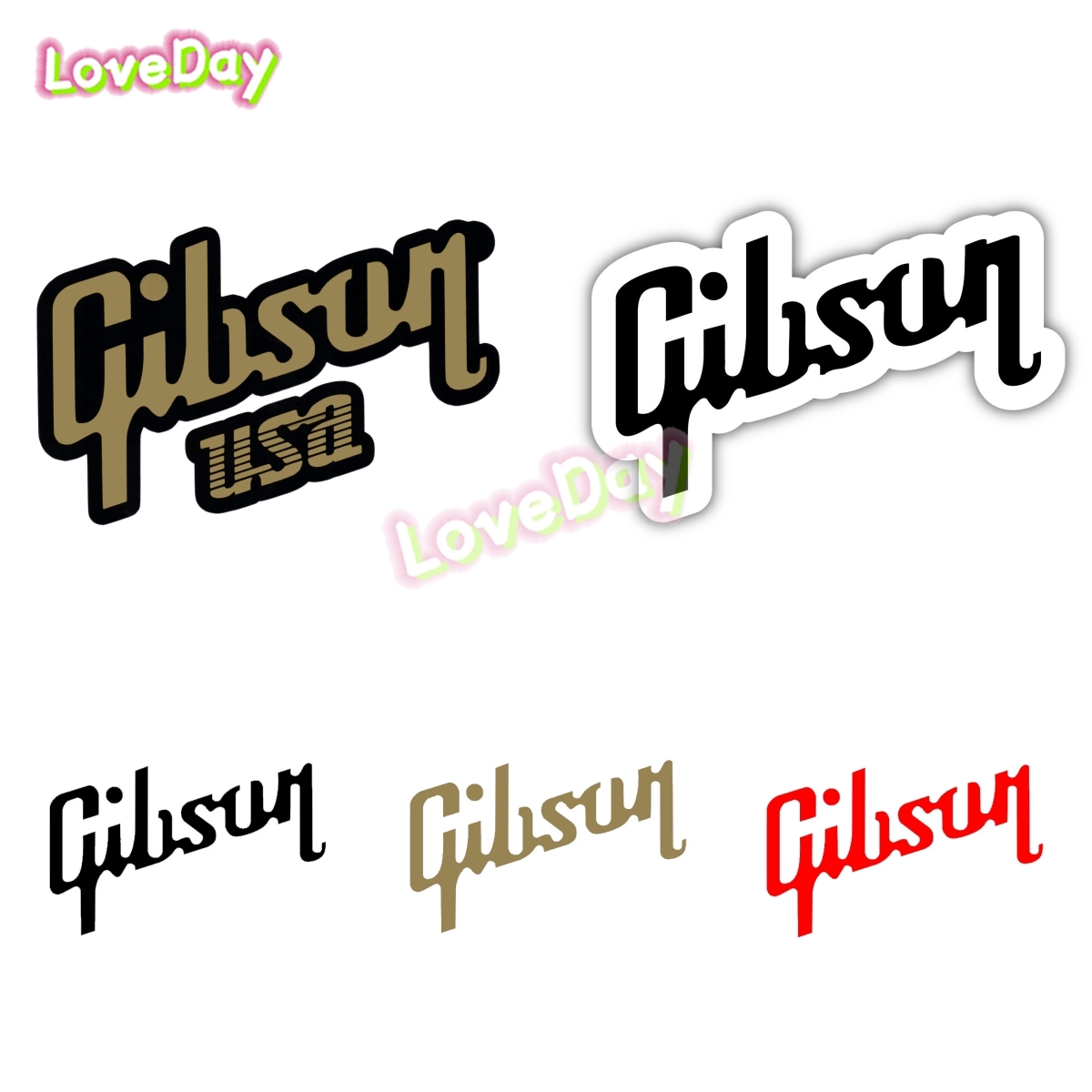 Musical Instrument Logo - Gibson logo sticker sticker vinyl gitaar