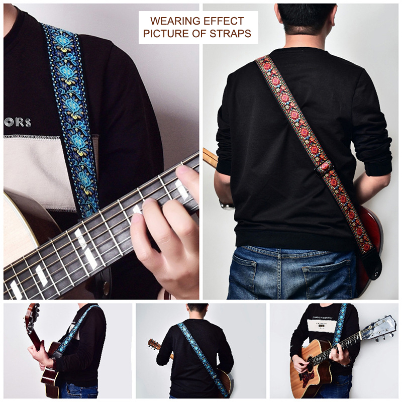 Geborduurde print gitaarband V - Musical Instruments Easy recensie en prijs