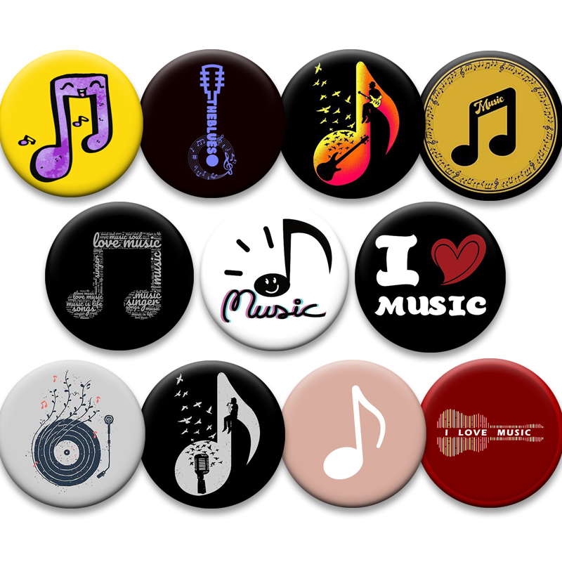 Muzieknoot Creatieve Badge Ik  - Musical Instrument Symbols recensie en prijs