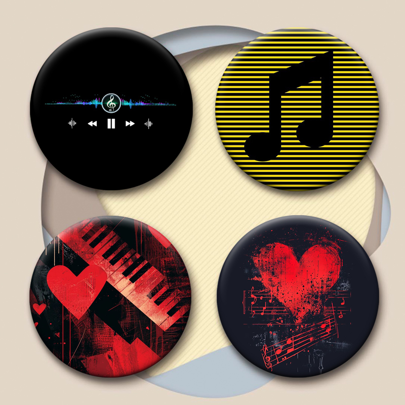 Muzieknoot Creatieve Badge Ik  - Musical Instrument Symbols recensie en prijs