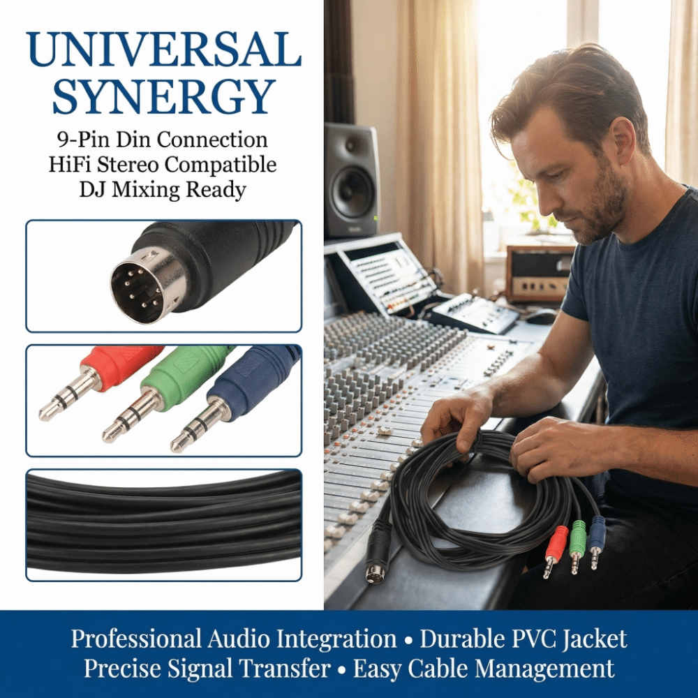 9-pins Mini DIN naar 3,5mm kab - Musical Instrument Symbols recensie en prijs
